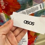 ASOS RUCHED FLORAL MINI DRESS SIZE 4 Photo 4