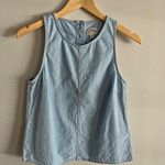 J.Crew  Chambray Sleeveless Tank Top Small Light Blue Denim Shell Minimalist Photo 2