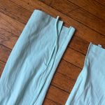 ☀️3/$25 PANN PANN mint green knit boot cut flare leg cutout tie waist pants s Photo 1