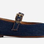 Madewell The Remy Mary Jane Flat in Dark Denim Multi, Size 6.5 Photo 1