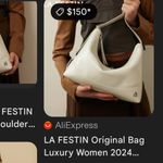 LA FESTIN luxury hobo Cream Bag Photo 1