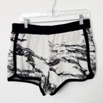 [Twenty Montreal] Black White Marble Abstract Print Knit Shorts Size Small S Photo 0