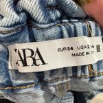 ZARA  Paperbag High Waist Mom Jeans - Light Wash - Size 2 Photo 2