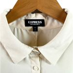 EXPRESS Portofino Cream Long Sleeve Mini Shirt Dress Size XL Photo 5