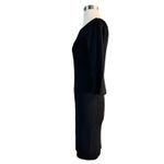 Gerard Darel  Paris Black Knit Dress 3/4 Bell Sleeves Round Neck Size 1 Small Photo 5