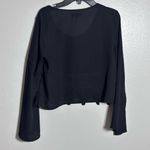 Miss Avenue  Women Embroidered long Sleeve Black Crop Top size Small Photo 5