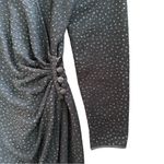 Vintage 90s Reggio Wrap Sparkly Long Sleeve Mini Dress Size 10 Black Photo 2