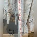 Boho Lagenlook Goddess Gear Ruffle Hemp and Organic Cotton Jacket Blue Size L Photo 6