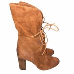 Free People NEW Brown Distressed Suede Mila Heel Boot size 39 Photo 7