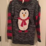 No Boundaries  Women's Ugly Christmas Sweater Penguin Size XL Photo 0