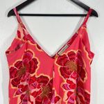 Loft  Textured Linen Blend Maxi Dress Floral Print Strappy Casual Sundress Size 4 Photo 4