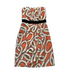 The Limited  Dress Orange Cream Chainlink Strapless Faux Wrap Drape Front Size 0 Photo 11