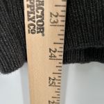 Women's Charcoal Green Boho Grunge Fringe Detail Wool Blend Sweater Size Large Gray Photo 4