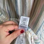 Lucky Brand Linen Blend Striped Puff Sleeve Mini Dress Boho Sz XL Photo 5