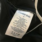 Lands' End  Tankini Top Racerback Keyhole Black White 2 Photo 2