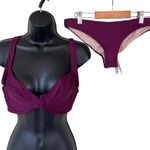3 Piece PQ Swim Angelica Sequined Tunic & Bikini Set Purple Size undefined Photo 2