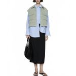 Mango Quilted Vest with Buttons Pastel Green NWT Small Photo 6