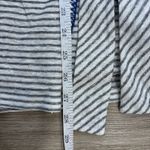 Sundance  Linen Shirt Womens Size Medium Wrap Black White Whipstitch Striped Photo 4