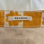 PacSun  White Orange Demim Floral Checked Women’s Mom Shorts Photo 3