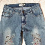 Max Studio Y2K Vintage Embroidered Low Cut Flare Jeans Sz 2 Photo 6