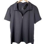 Noel Asmar Womens 3XL Gray Short Sleeve Zip Golf Polo Shirt Photo 0
