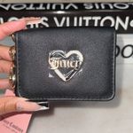 Juicy Couture Black Liquorice Love Mode Heart Card Case Key Fob Photo 2