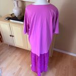 Johnny Was Rare Vintage T Shirt Pink Maxi Embroidered Dress Size Large Photo 2