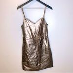 1. State  The Curator Metallic Silver‎ Foil Faux Leather Dress Photo 3