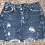 Free People Denim A-Line Mini Skirt Photo 2