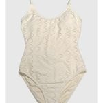 ANDIE Swim The Amalfi One Piece in Gardenia Cream Scallop Crochet S NWT Photo 2