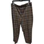 Sanctuary Carnaby Kick Cropped Pants Orange Black Plaid Size 2X Business Photo 1
