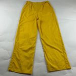 St. John Sport Nautical Yellow Linen Blend High Rise Wide Leg Pant S Photo 0
