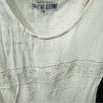 Source Unknown Lace Trim Cream Blouse Photo 2