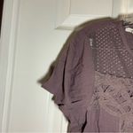 Maurice's Purple Scoop Neck Short Sleeve Blouse Small Photo 3
