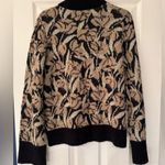 Joie  Flower Women’s Black & Tan Wool Crewneck Sweater Size Small Photo 4