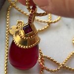 NWOT Julie Vos Gold and Red Pendant Necklace Photo 4