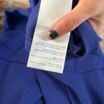 Escada Blue Jersey Faux Wrap Sheath Dress, 40 Size 10 Photo 7