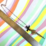 Gold tone love letters bow necklace Photo 7