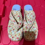 Jeffrey Campbell Luau Platform Sandal in Green Mutli Floral Size 9 Photo 1