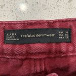 ZARA  Trafaluc Sz 6 Jeans Denim Wear High Rise Tapered Leg Mom Cranberry Women’s Photo 1