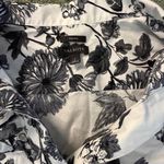 Talbots Non-Iron L Black White Floral Shirt Blouse Long Sleeve Button Down Photo 2