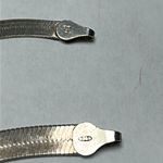 Two vintage 925 sterling silver herringbone necklaces Made in Italy Photo 13