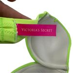 Victoria's Secret Strapless Ruched Bandaeu Swim Top Green Crochet Ruffle 36D Photo 6