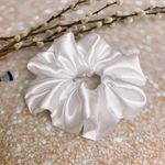 Jumbo White Satin Scrunchie Oversized Scrunchie Xxl Scrunchie Photo 1