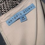 Antonio Melani Stanwick Sleeveless Khaki Geo Mesh Sheath Career Dress Size 14 Photo 14