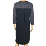 Adrienne Vittadini Grey front and Black back split V-neck hi low dress Small EUC Photo 9