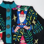Vintage 90s, Lisa Nichols Christmas Santa Sweater Black Size M Photo 6