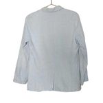 Waverly Grey Light Blue Cotton Linen Single Button Front Blazer size Large Photo 1