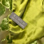 Saks 5th Avenue Vintage Echo For Saks Fifth Avenue Green Velvet Floral Scarf Photo 6