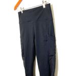 Fabletics  Powerhold Black Ruched Leggings Mesh Detail Stretchy Activewear Photo 4